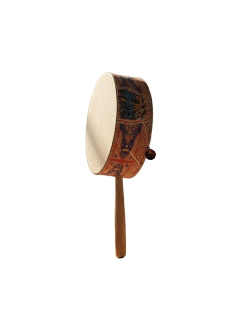 Premium Traditional Handheld Frame Drum with Wooden Handle – Folk Percussion Instrument - Image 2
